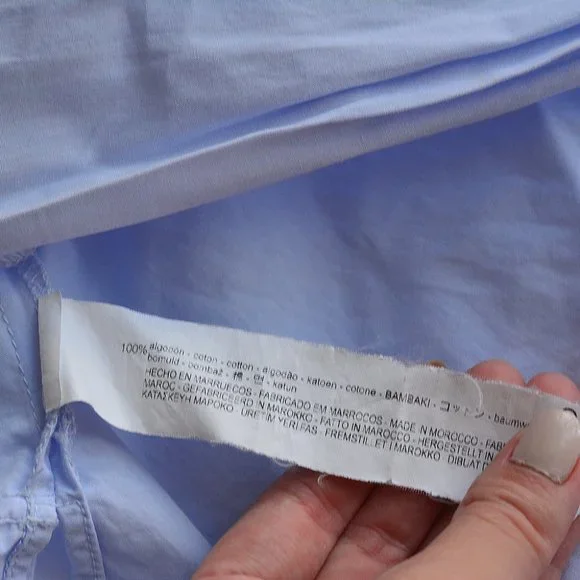 Zara Blue Ruffle Wrap Top‎ - Picture 4 of 6